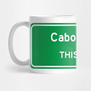 Cabot Cove Highway Exit Sign Mug